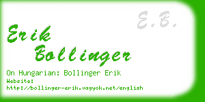 erik bollinger business card
